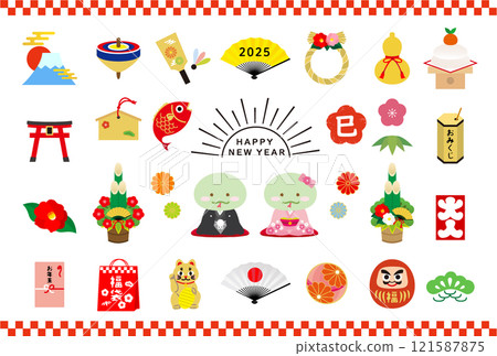 2025年新年促銷橫幅尺寸套裝（附文字，相容於蛇年） 121587875