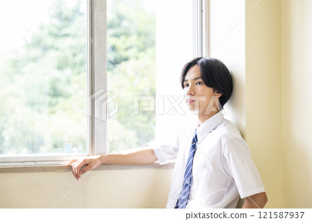 國中男生高中男生肖像思考 121587937
