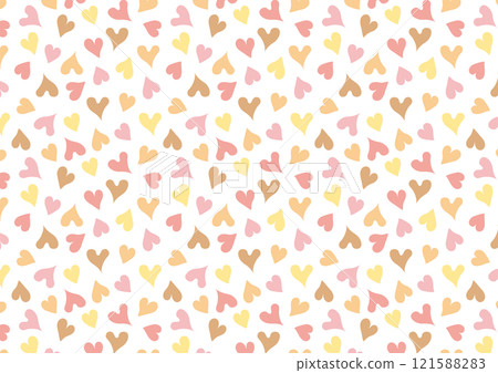 Cute heart pattern illustration_brown_swatch registration available 121588283