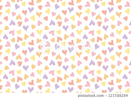 可愛的心形圖案插畫_紫色_樣本已註冊 121588284