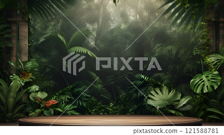 Tropical Jungle Display 121588781