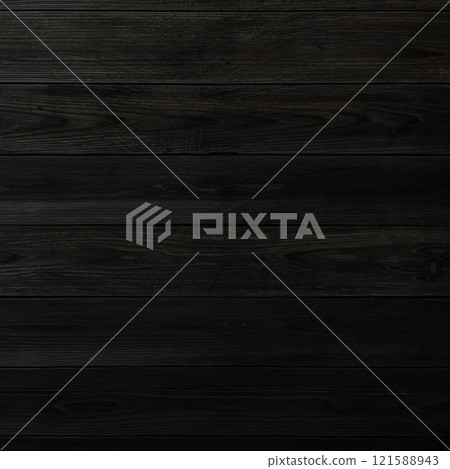 A square background image of charcoal-colored boards with wood grain arranged horizontally 121588943