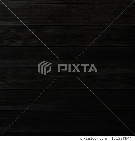 A square background image of dark charcoal-colored boards with wood grain arranged horizontally 121588944