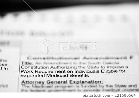 Selective focus on ballot measure for a work requirements for expanded medicaid 121590564