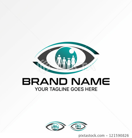 Logo design graphic concept creative premium vector stock image graphic eye insightful vision active happy family hold to health care clinic community Logo design graphic concept creative premium vector stock image graphic eye insightful vision active happy family hold to health care clinic community 121590826