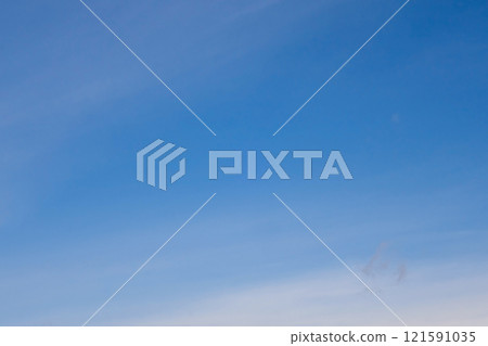 《Background material》Sky material, sky image, blue sky, thin clouds 121591035
