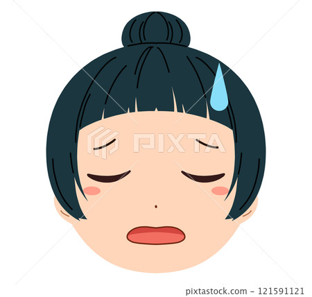 女孩臉圖示說明 女孩臉圖示說明 121591121