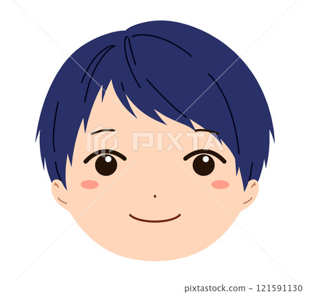 Boy's face icon illustration 121591130