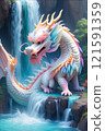 Colorful cute dragon 121591359