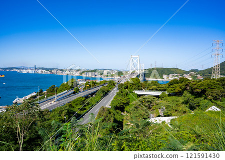 View of the Kanmon Straits from Mekari No. 2 Observation Deck 121591430