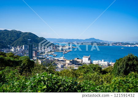 View of the Kanmon Straits from Mekari Park's First Observation Deck View of the Kanmon Straits from Mekari Park's First Observation Deck 121591432