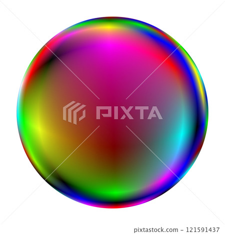 彩色肥皂泡的插圖 121591437