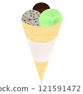 Double Scoop Ice Cream with Cookies 121591472