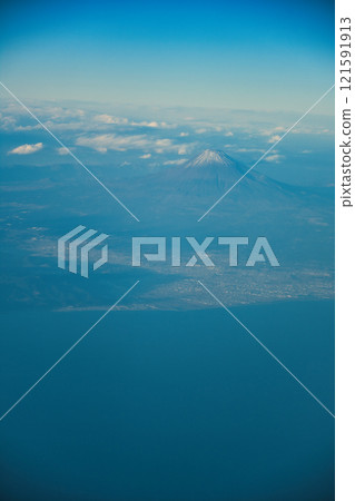 Fuji seen from an airplane 121591913