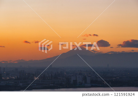 Fuji seen from an airplane 121591924