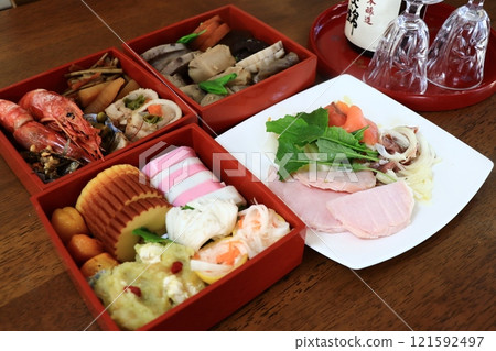 日本新年菜餚 日本新年菜餚 121592497