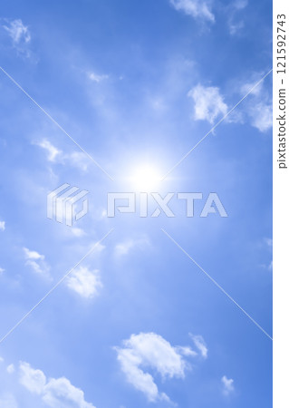Summer sky sun and clouds Yokohama 121592743