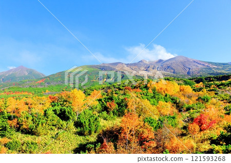 北海道遊記 十勝岳連峰 十月初十勝岳 秋天的十勝岳 秋葉的十勝岳連峰 望岳台 121593268