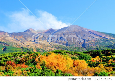 北海道遊記 十勝岳連峰 十月初十勝岳 秋天的十勝岳 秋葉的十勝岳連峰 望岳台 121593269