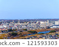 Toyota City scenery, cityscape, Toyota Motor Corporation, Yahagi River and town, photographed on January 1, 2025 121593303