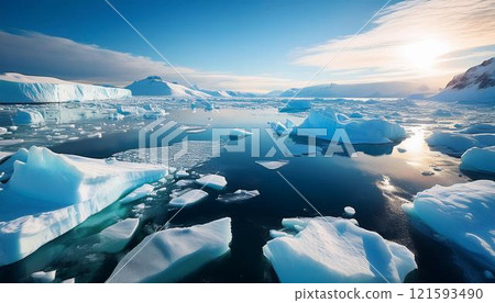 美麗的流冰景觀圖3 121593490