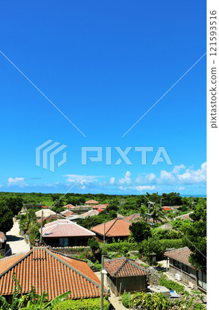 Okinawa, Taketomi Island, Village Scenery Under the Blue Sky Okinawa, Taketomi Island, Village Scenery Under the Blue Sky 121593516