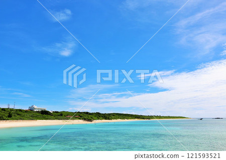 Okinawa Hateruma Island Blue sky and sea 121593521