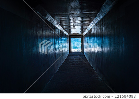 At the end of the dark tunnel you can see the ocean, At the end of the dark tunnel you can see the ocean, 121594098