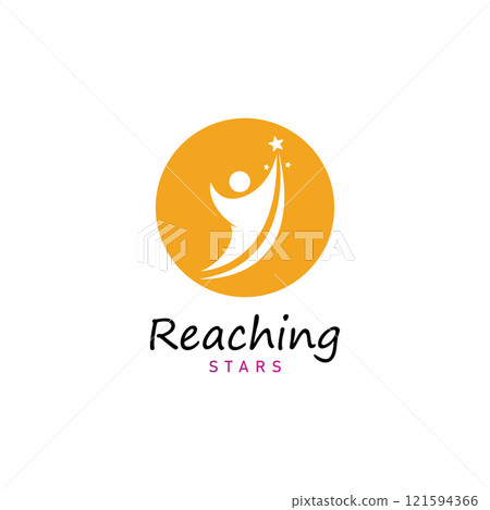 reach star dreams logo vector design template 121594366
