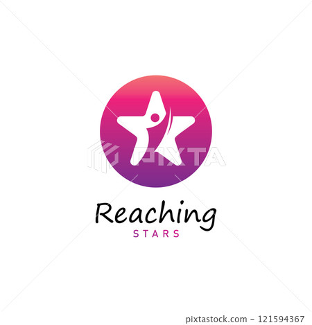 reach star dreams logo vector design template 121594367