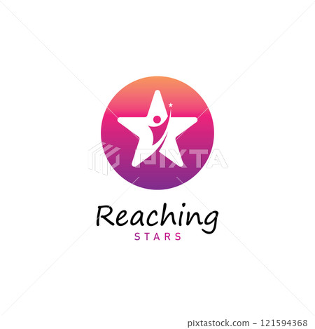 reach star dreams logo vector design template 121594368