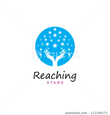 reach star dreams logo vector design template 121594373