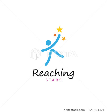 reach star dreams logo vector design template 121594471