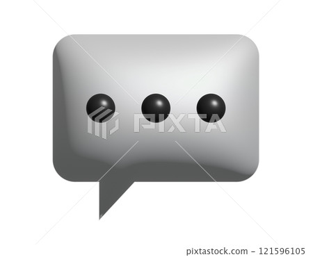 3D cartoon style balloon icon, represent spoken word in comic 3D cartoon style balloon icon, represent spoken word in comic 121596105