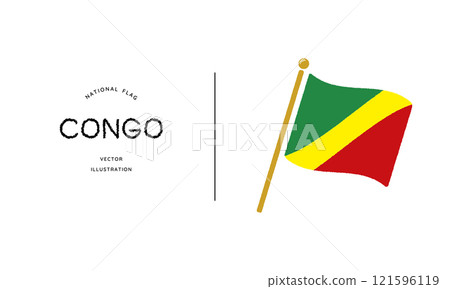 Republic of the Congo flag icon vector illustration Republic of the Congo flag icon vector illustration 121596119