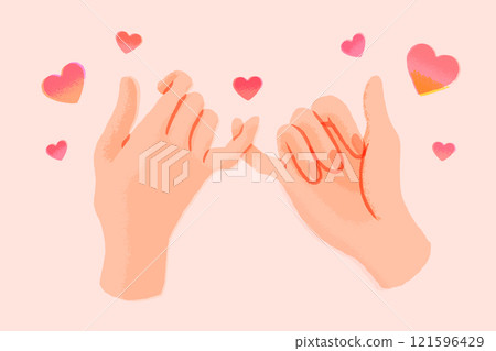 一隻手割傷手指的插圖 承諾 121596429