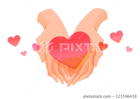 一隻手捧著一顆心 121596438