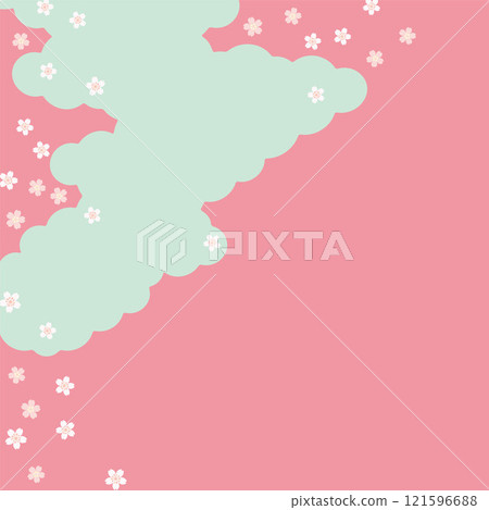 Background (Japanese Spring Sky) - Cloud Cherry Blossom Pattern 10-1 Vector 121596688