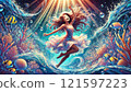 水下跳舞的女孩 121597223