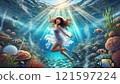 在海中跳舞的女人 121597224