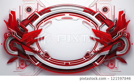 Frame material, background material, red, futuristic, machine, facility image, copy space Frame material, background material, red, futuristic, machine, facility image, copy space 121597846