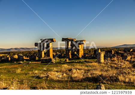 Historical ruins in the ancient city of Blaundos 121597939