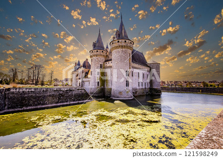 Castle of Sully sur loire near Orleans, Loire valley, France 121598249