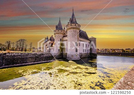 Castle of Sully sur loire near Orleans, Loire valley, France 121598250
