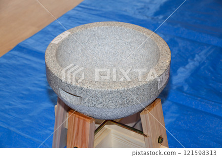 研缽, 石磨, 搗麻糬, 新年, 日本, 杵, 麻糬, 總和, 糯米 121598313