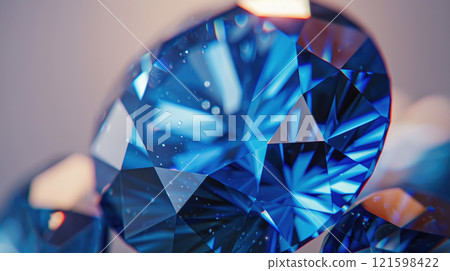 Still Image, close-up shot of a beautiful blue diamond. 121598422