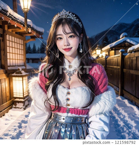 藍天白雪的景色 121598792