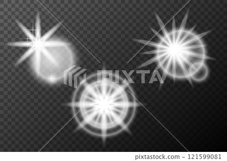 set of burst light effect 121599081