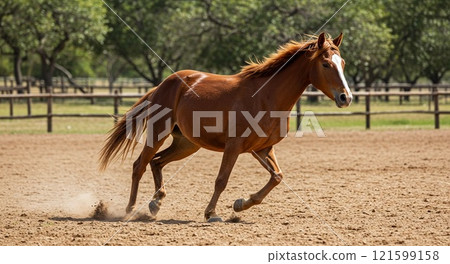 Running horses 121599158