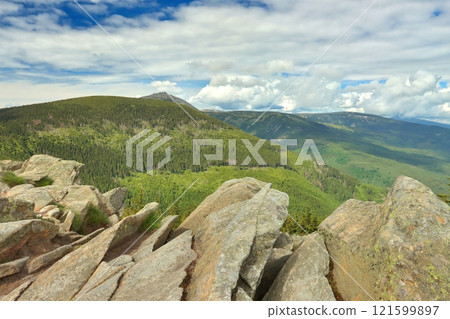 The top of a mountain called Rock Table in the Krkonose Mountains 121599897